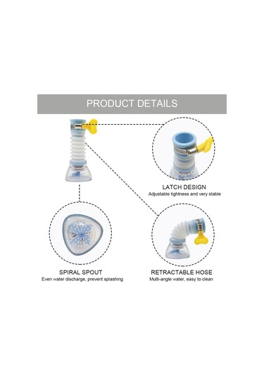Ter Arıtıcı, Hareketli Mutfak Musluk Başlığı, 360 Derece Dönebilen Lavabo Musluğu Püskürtücüsü, Döner Su Tasarruflu Musluk Havalandırıcı Difüzör Musluk Nozulu Filtre Adaptörü Diğer