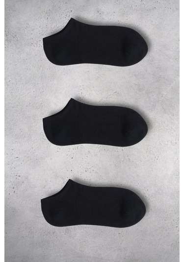 Nıklaus Bamboo Erkek 3'lü Paket Patik Siyah Çorap