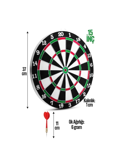 15 İnç Çift Taraflı Dart Tahtası Seti 6 Çelik Oklu Dart Hedef Tahtası Oyunu Takımı Dart Seti 517