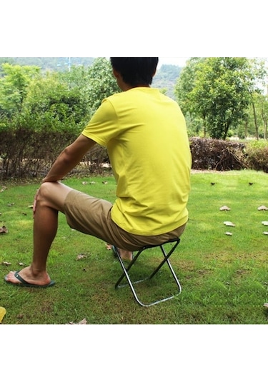 Prestigegoods Alüminyum Seyahat Sandalyesi, Katlanır Koltuk, Çantasılı, Siyah, Dayanıklı, Taşınabilir, Hafif Siyah