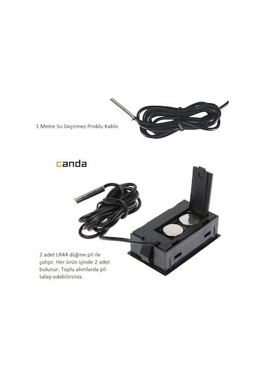 Problu Dijital Mini Termometre Lcd Mutfak Kuluçka İç Dış Mekan