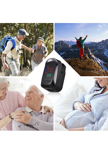 Qingmipy Portatif Parmak İçi Oksimetre, Spo2 Ve Nabız Ölçer, Çift Yönlü Ekran, 8sn Otomatik Kapatma, Askı İpili Pil Yok