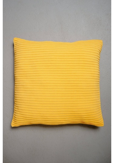 Peraluna Free Pıllow %100 Organik Pamuk Triko Yastık Kılıfı 60x60 Cm Sarı - Sarı
