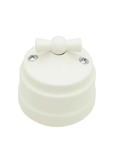 Bylectrıca Retro Bej Çerçeveli Döner Yüzey Monte Anahtarı 3 Adet 367567463