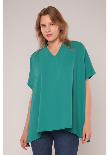 Gabria Hakim Yaka Bluz Yeşil