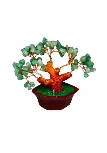 Yeşim Doğal Taş Bonsai Ağacı - Dekoratif Şans Ve Bereket Ağacı