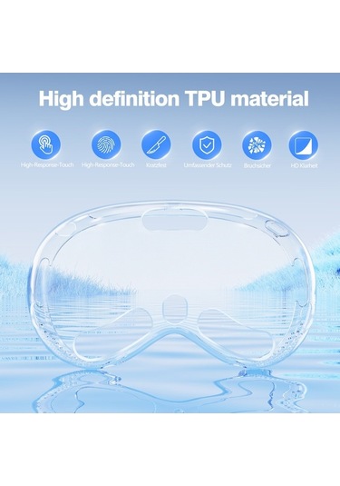 Pazly Vision Pro Kılıf İçin Cilt Dostu Tpu Kapak Koruyucu Kabuk Vr Aksesuarları - Şeffaf Siyah Şeffaf Siyah