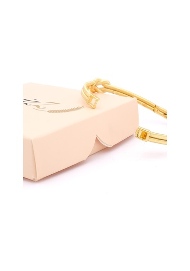 Altın Kaplama İmitasyon Aşk Düğümü Kelepçe Bileklik Blz-649 Altın