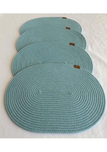 Jüt Amerikan Servis Sofra Altlığı, Masa Dekoru Supla Oval 30x40 4lü Mint