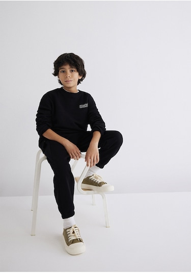 Mavi - Mavi Logo Baskılı Siyah Sweatshirt 6s10034-900