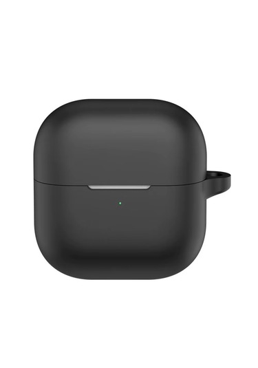 Huawei Freeclip 2 Kulaklık Uyumlu Mat Silikon Kılıf + Kanca Siyah