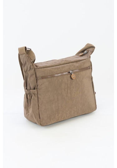 Krinkıl / Klinkır Su Geçirmez Kumaş Çok Gözlü Çapraz Kol Ve Omuz Postacı Çantası Vizon 5835 Vizon