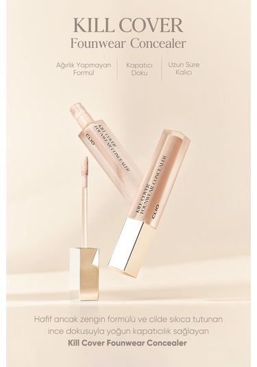 Yoğun Kapatıcılık Sağlayan Concealer Clio Kill Cover Founwear Concealer 3 Linen