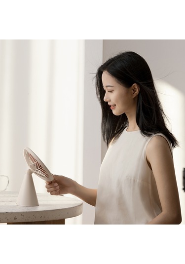 Sothıng Forest Masaüstü Vantilatör Usb Şarj Edilebilir Sessiz Soğutma Fanı 3 Rüzgar Hızı - Beyaz Beyaz