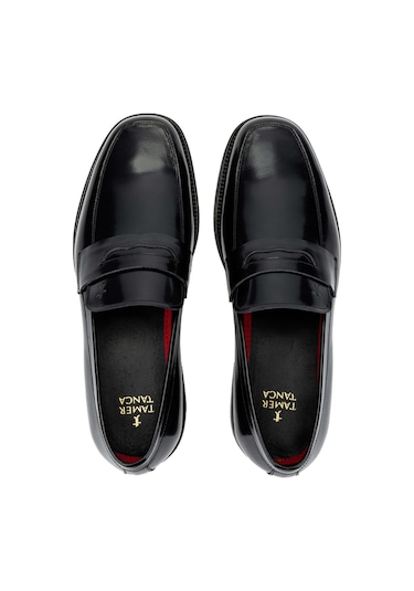 Tamer Tanca Erkek Hakiki Deri Siyah Açma Makosen Ayakkabı 183 29901 Erk Ayk Y24 Sıyah Acma Siyah