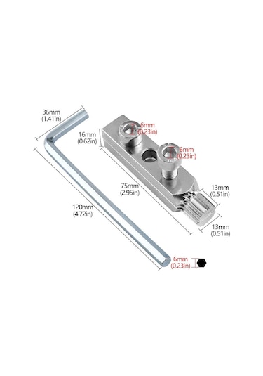 Suntek Kırık Vida Çıkarıcı Taşınabilir Sağlam Hasarlı 7.5x1.6x1.3 Cm