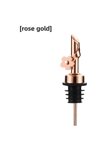 Youtek 304 Paslanmaz Çelik Otomatik Açılıp Kapanan Sızıntısız Yağ/wine/sos/sirke Fişi - Gül Rengi Çiçek Desenli Cam Şişe Tıkanırtı Diğer