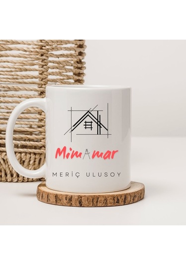 Mimarlara Özel Tasarım Kupa Bardak Kişiye Özel Hediyelik Beyaz