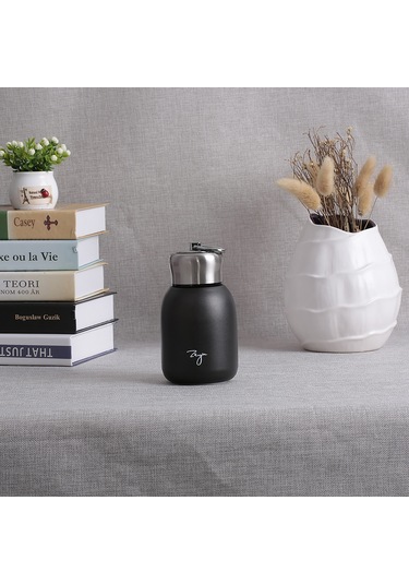 Konesam 304 Paslanmaz Çelik 300ml Siyah Isı Yalıtımlı Termos Bardak - Uzun Süre Isı Tutar, Ev Ofis Spor İçin İdeal