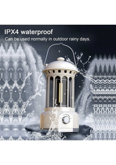 Ulzyvf Çevik Sürekli Şarj Saplı Retro Mekan Lambası Karanlık Kamp Kablosuz Işık Fener, Ev Ve Dış Çadır İçin Beyaz Ayarı Atmosferler Beyaz