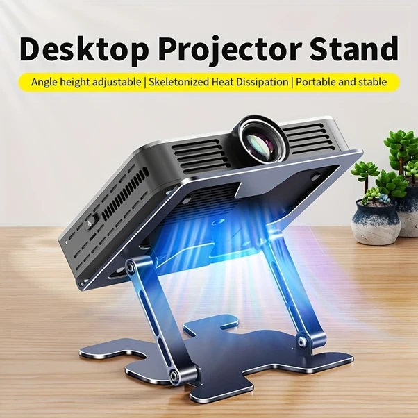 Dream011 Ayarlanabilir Masaüstü Projektör Standı 10-15.6" Laptop Projektör Riser Ergonomik Taşınabilir Telefon Tutucu Gri