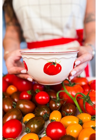 Rakle x Bengi Kurtcebe Pomodoro Stoneware 4'lü Çorba Kasesi Seti 15 cm