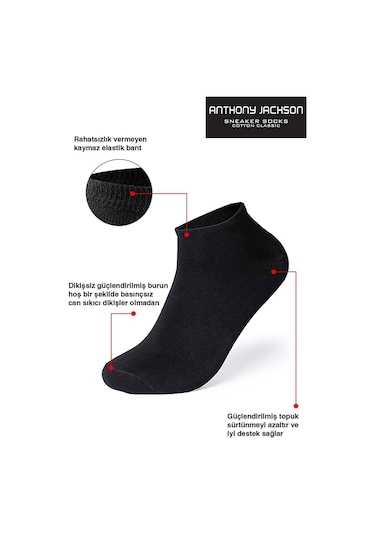 Giorgina Ferri 10'lu Kutu Bambu Premium Dikişsiz Bay - Sneaker Çorap