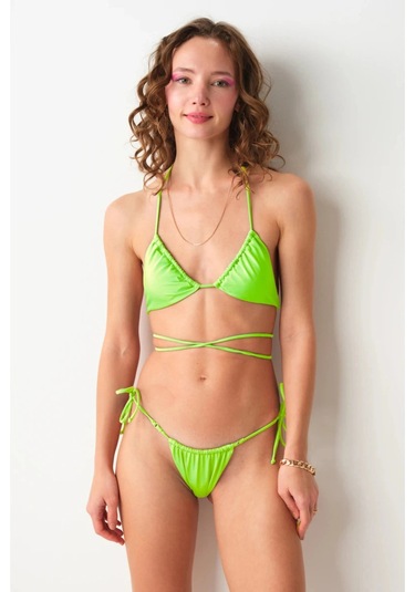 No Gossip Aqua Üçgen Bikini Üstü Yeni Sezon 2025 Yeşil