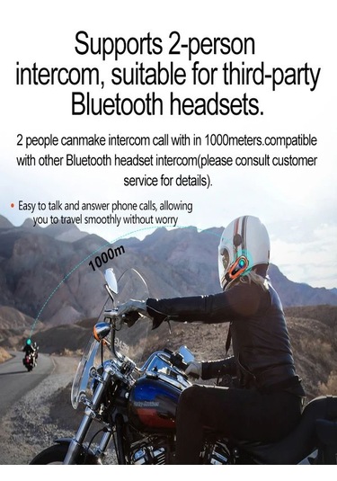 Q0082X Ipx6 Su Geçirmez Rgb 1 KM 2 Kişi İnterkom/Fm Radio Motosiklet Kask Kulaklık