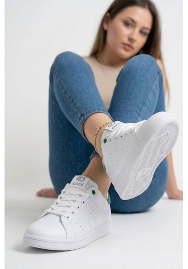 Pisagor Cool Ursula Unisex Sneakers Spor Ayakkabı Beyaz - Yeşil