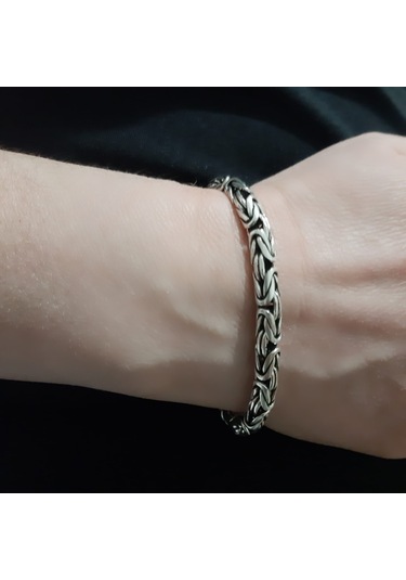 925 Ayar Gümüş Kral Bileklik 5  Mm