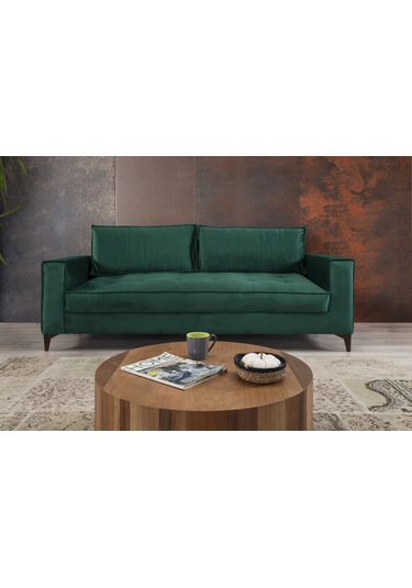 Cosmo Üçlü Koltuk Zümrüt Yeşil