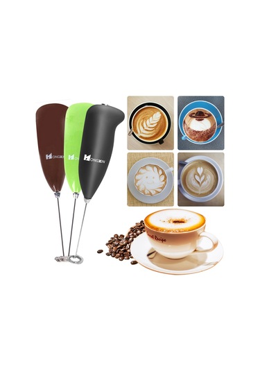 Yunboo Kahve Süt Köpükleyici Elektrikli, Latte/cappuccino İçin Güçlü Motor, Ergonomik Tutuş, Çelik Kaplama Kahverengi