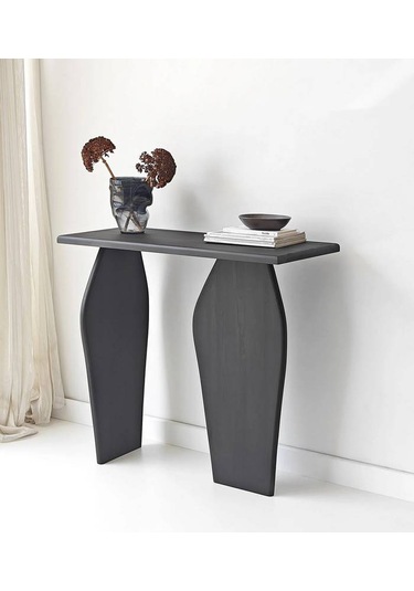 Arya Masif Ağaç Dresuar 100 Cm Siyah