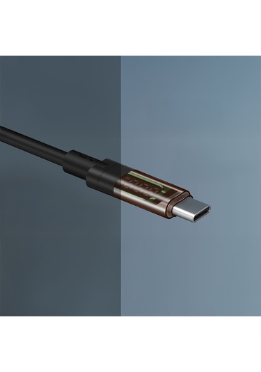 Qgeem Qg04 Dijital Led Göstergeli Type-c To Type-c Pd 40g 8k 60hz Data Kablosu 240w 1m Siyah