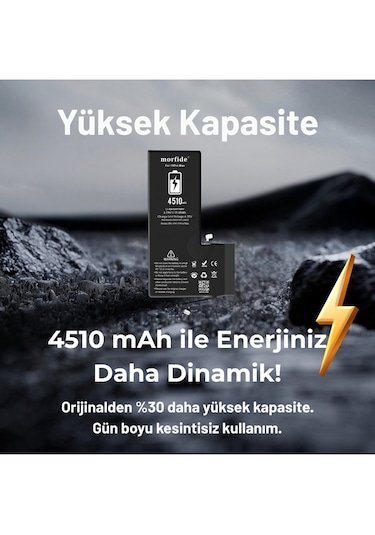 Morfide Apple Uyumlu iPhone 11 Pro Max  4510mah Yüksek Kapasiteli