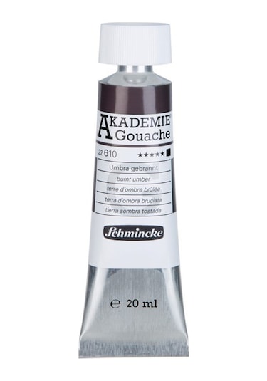 Schmincke Akademie Guaj Boya 20 Ml. 610 Burnt Umber