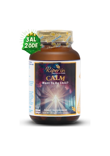 Kiperin Calm ''relax'' Passiflora, Safran, 5-htp, Valerian, ... 9 İçerik 30 Günlük Akıllı Gıda Takviyesi