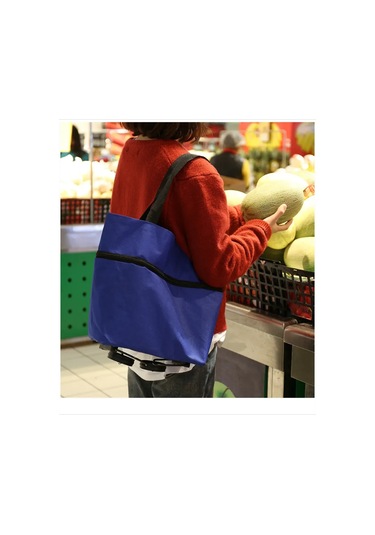Bestshop1 Katlanabilir Tekerlekli Alışveriş Çantası 438171454