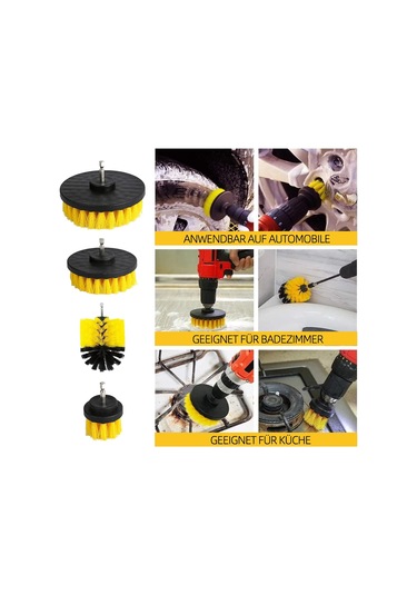 4'lü Fırça Aparatı Şarj Edilebilir Temizleme Fırçası Seti