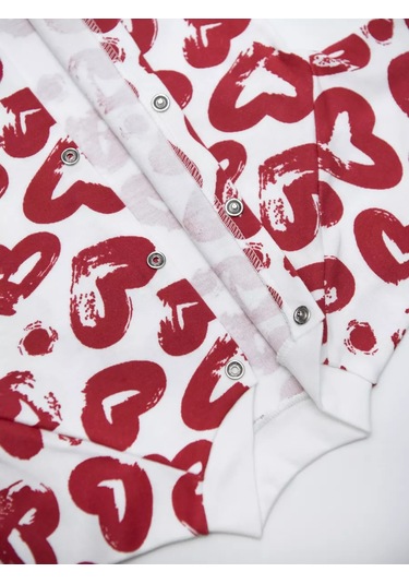 Solnysko 3'lü Düğmeli Yenidoğan Body Takımı 256182013 Kırmızı