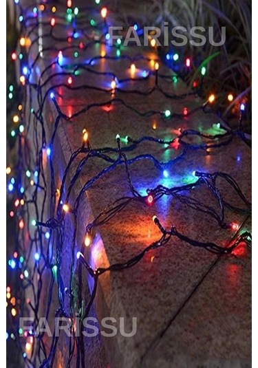 100 Led'li Renkli Dekoratif Işık Kırmızı, Yeşil, Sarı, Mavi 8 Modlu Yılbaşı Ve Süsleme Işığı 5 Metre Renkli