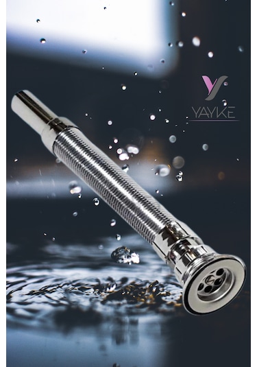 Yayke Körüklü Lavabo Sifonu Lavabo Gider Borusu Krom