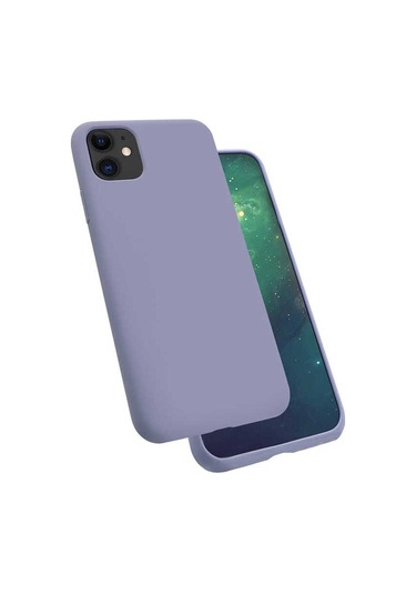 Apple Uyumlu iPhone 11 Pro Max Kılıf Zore Silk Silikon Lila