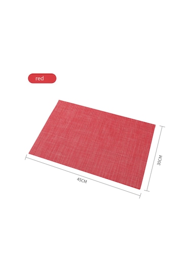 Xurunkeji Placemats 6'lı Set Yıkanabilir Silinebilir Mutfak Masası İçin Placemats Isıya Dayanıklı Kaymaz Masa Matları-e Mavi