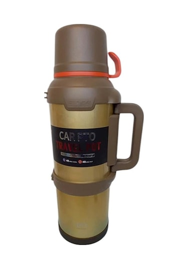 4lt Çelik Termos Kampçı Termosu Sarı Sarı