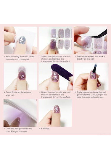 Yifomall Noel Temalı 3d Tırnak Sanatı Sticker Seti - 9 Farklı Desen Ve Mini Tırnak Törpüsü İçeren Dıy Manikür Kit