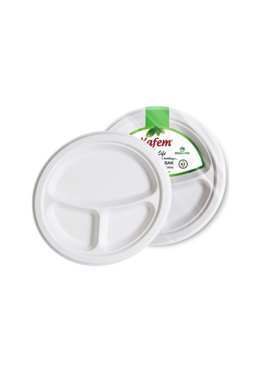 Kafem Ekolojik 3 Gözlü Karton Tabak 25 li X 5 Paket