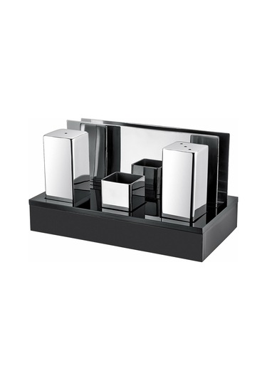 Pleksi Standlı Kare Tuzluk Ve Peçetelik Takımı Diğer