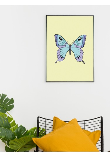 Kelebek Tasarımlı 24 33 Cm 350 Gr. Kuşe Kağıt Poster Pytkpstr050
